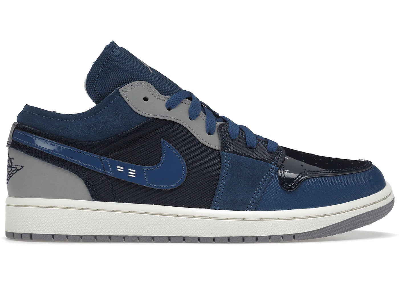 Jordan 1 Low SE Craft - Obsidian Bleu français Ardoise cendrée Blanc