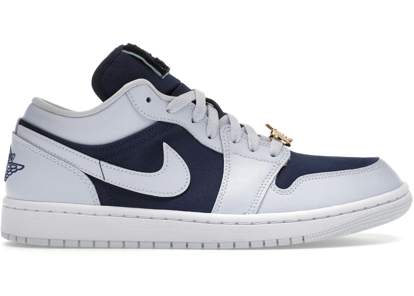 Jordan 1 Low SE - Football Gris Blanc Rouge Gym Bleu Marine (Femme)