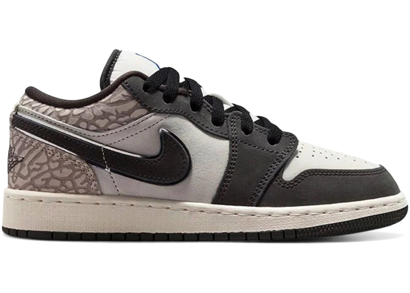 Jordan 1 Low SE Sail Deep Pewter Elephent Print