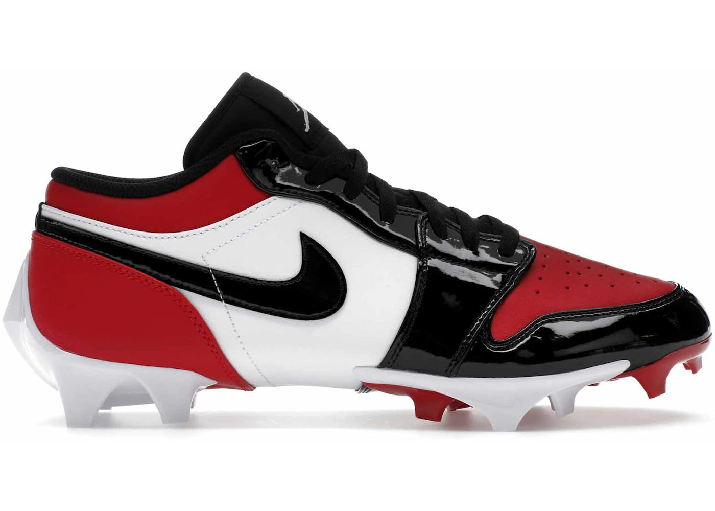 Jordan 1 Low TD Cleat-Patent Bred Toe