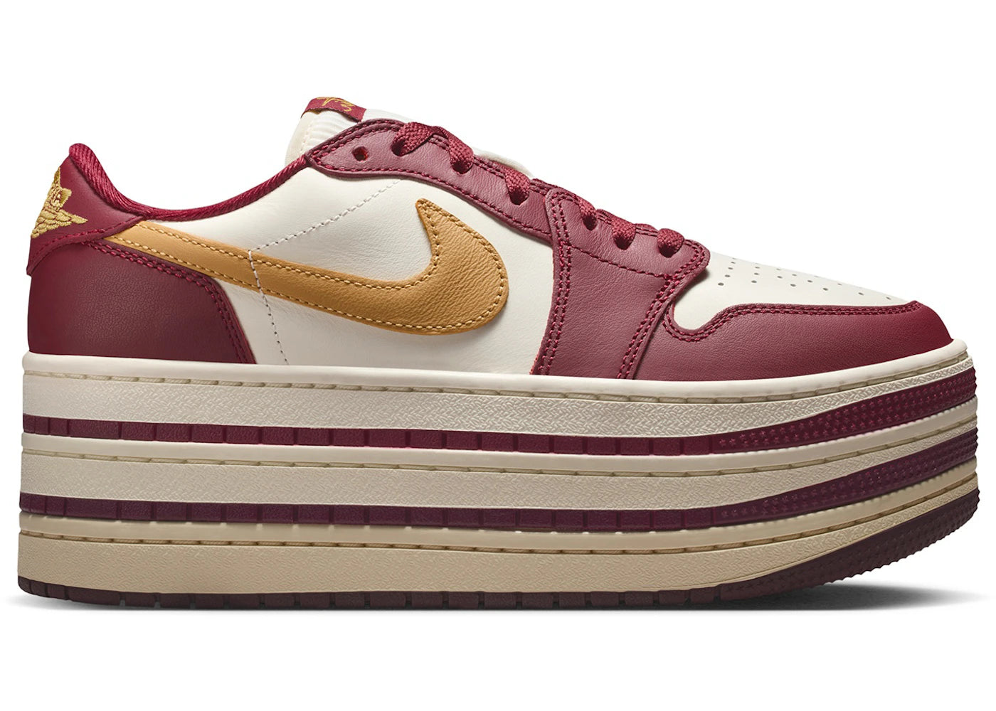 Jordan 1 Low Triple Stack Team Red Pale Ivory
