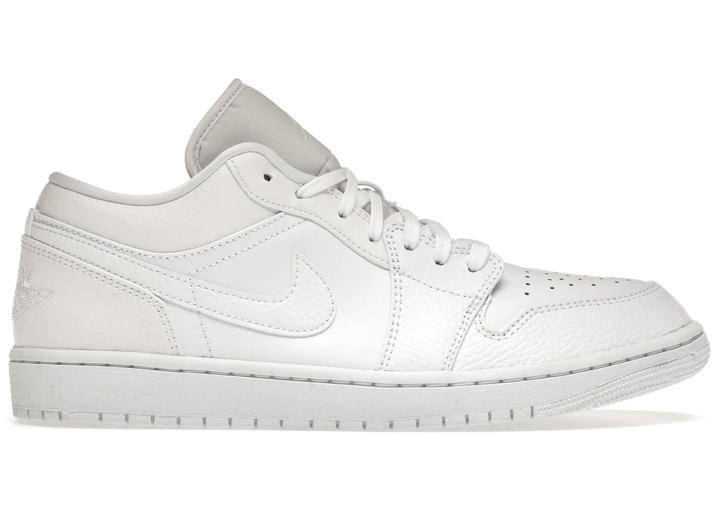 Jordan 1 Low-Triple White Tumbled Leather