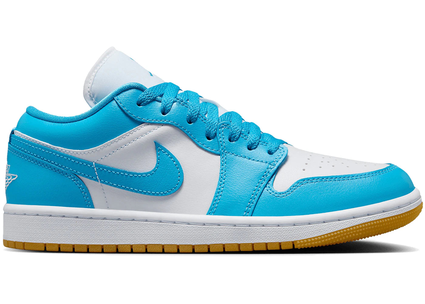 Jordan 1 Low-White Gum Light Brown Dark Powder Blue (Women's)