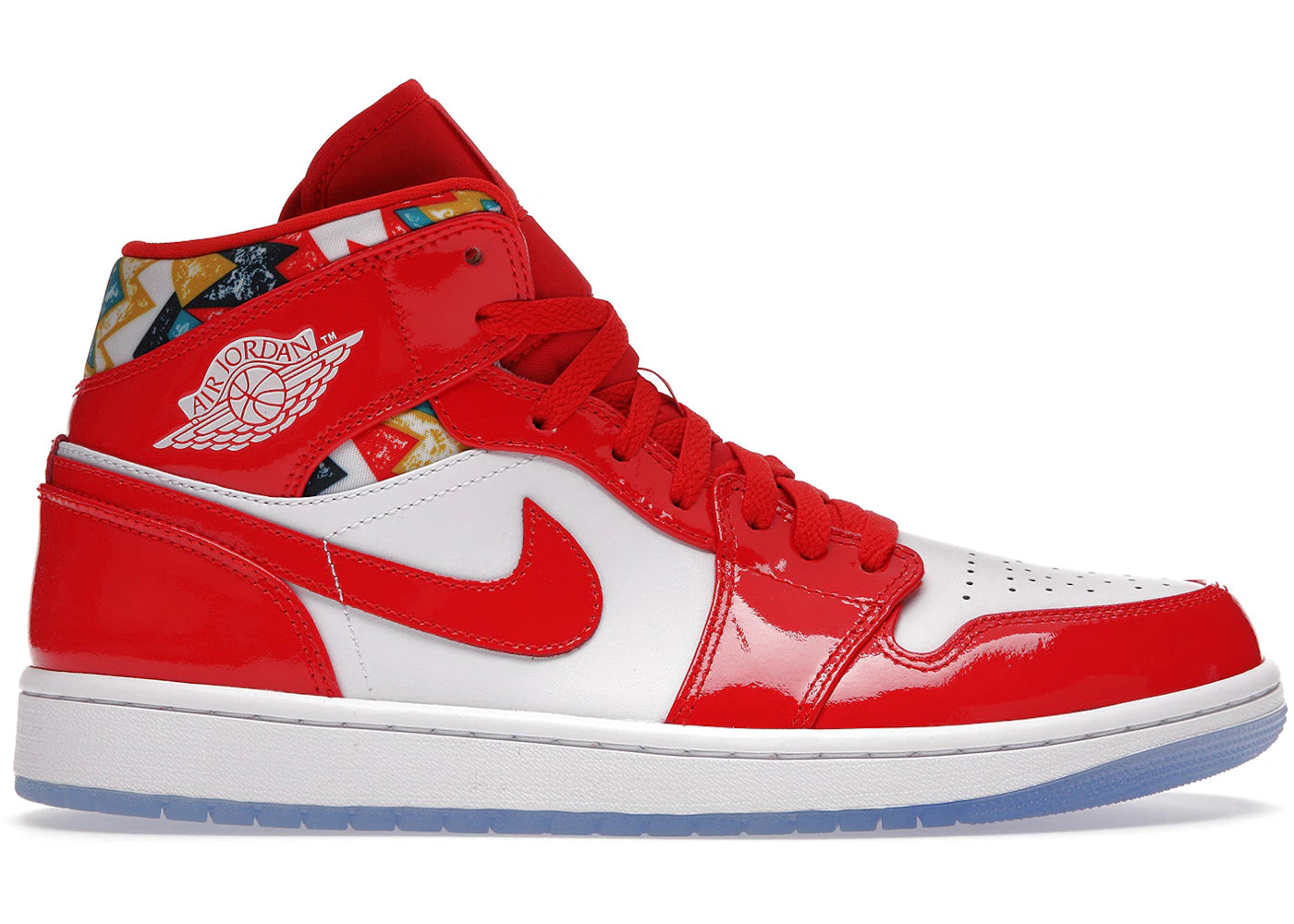 Jordan 1 Mid-Barcelona Sweater Red Patent