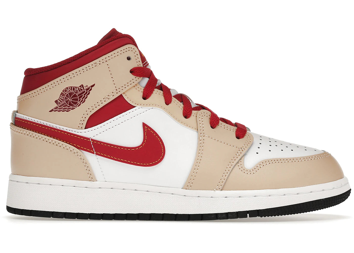 Jordan 1 Mid-Light Curry Cardinal (GS)