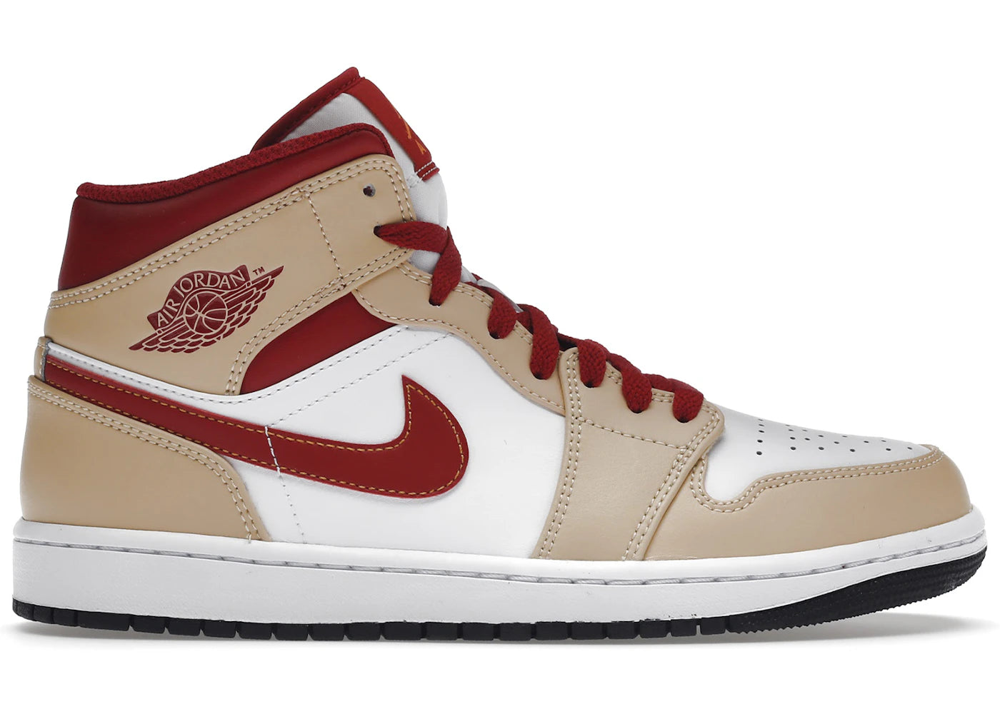Jordan 1 Mid-Light Curry Cardinal