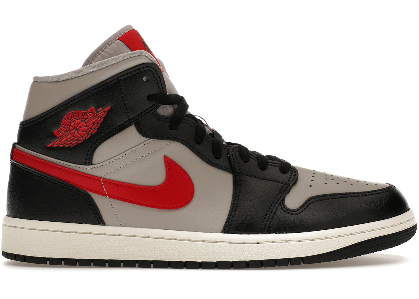 Jordan 1 Mid-Black College Grey Gym Red (Women's)