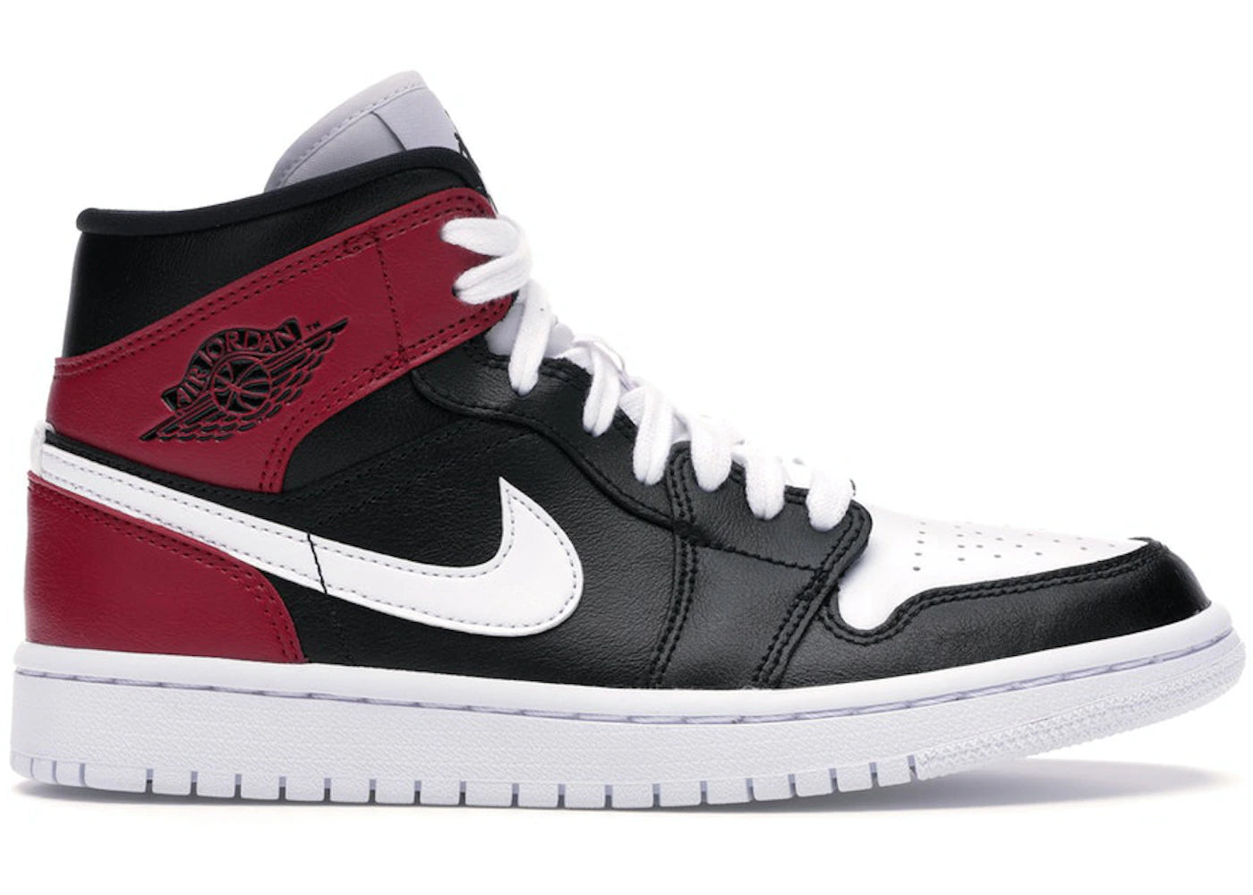 Jordan 1 Mid-Black Noble Red (Women's)