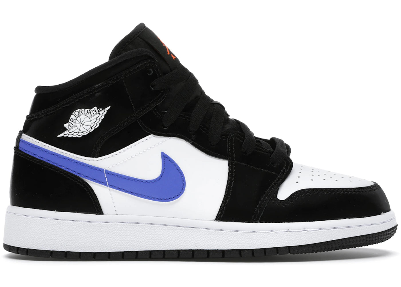 Jordan 1 Mid-Black Racer Blue White (GS)