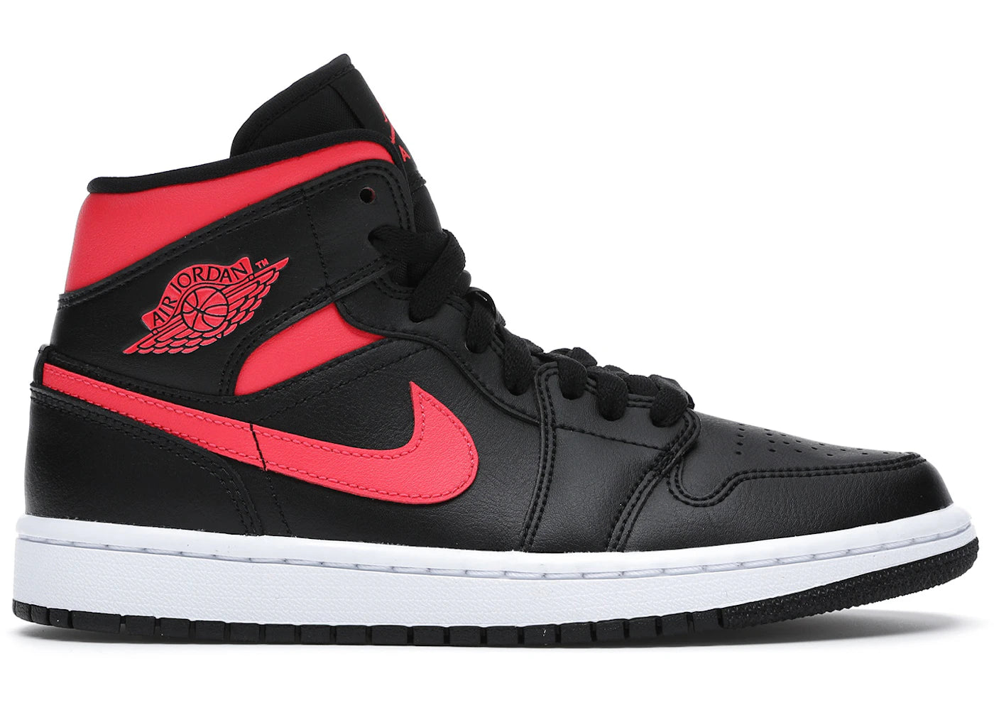 Jordan 1 Mid-Black Siren Red (Women's)