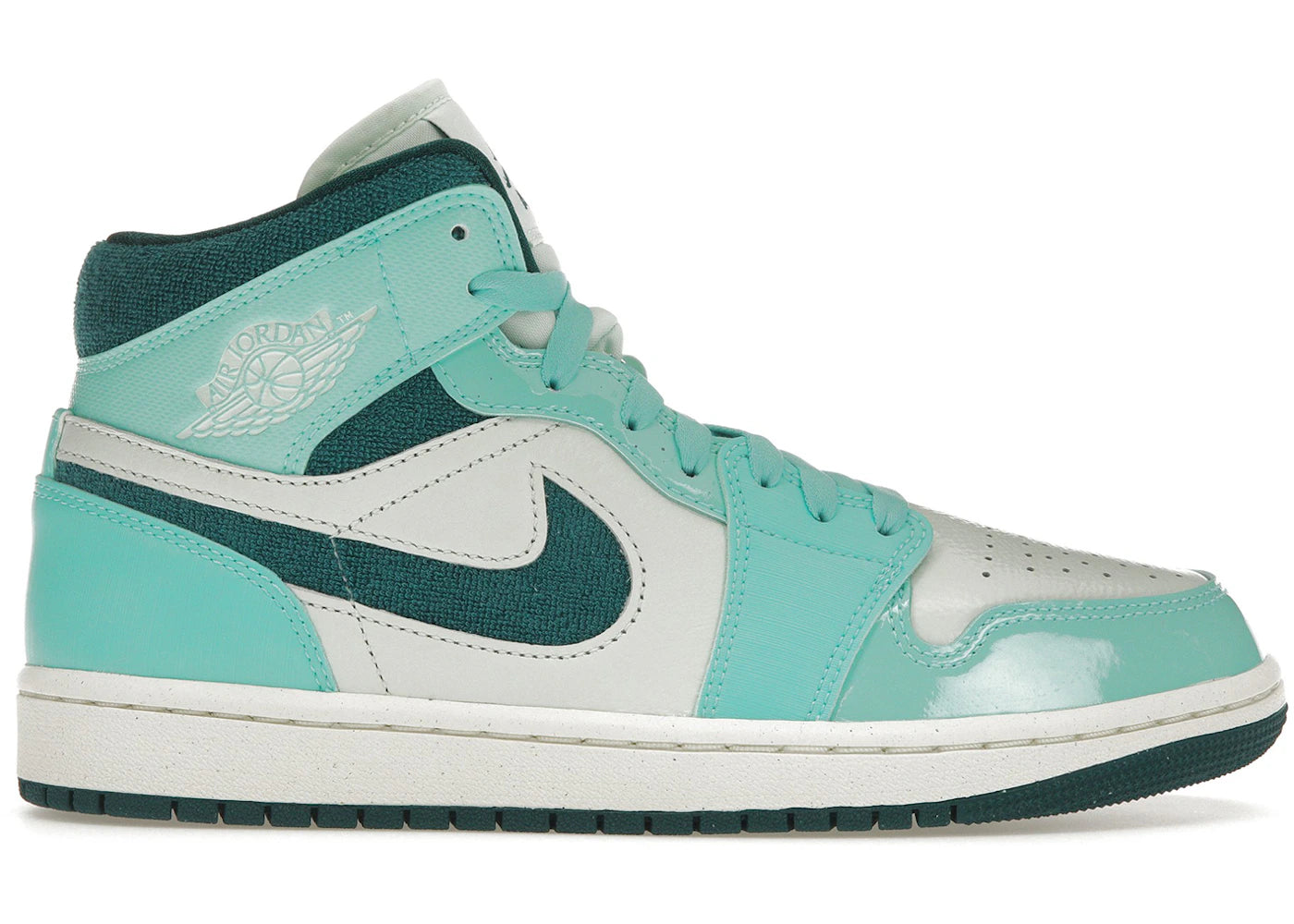 Jordan 1 Mid-Chenille Bleached Turquoise (Women's)