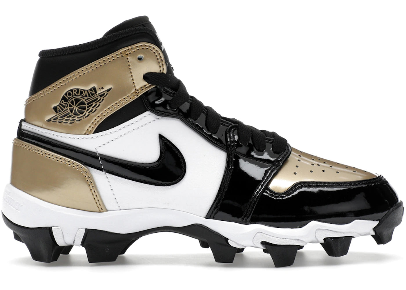 Jordan 1 Mid Cleat-Patent Gold Toe (GS)