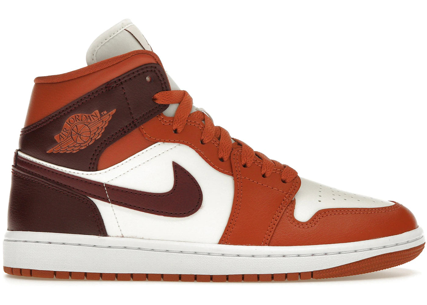 Jordan 1 Mid-Dusty Peach Night Maroon (Women's)