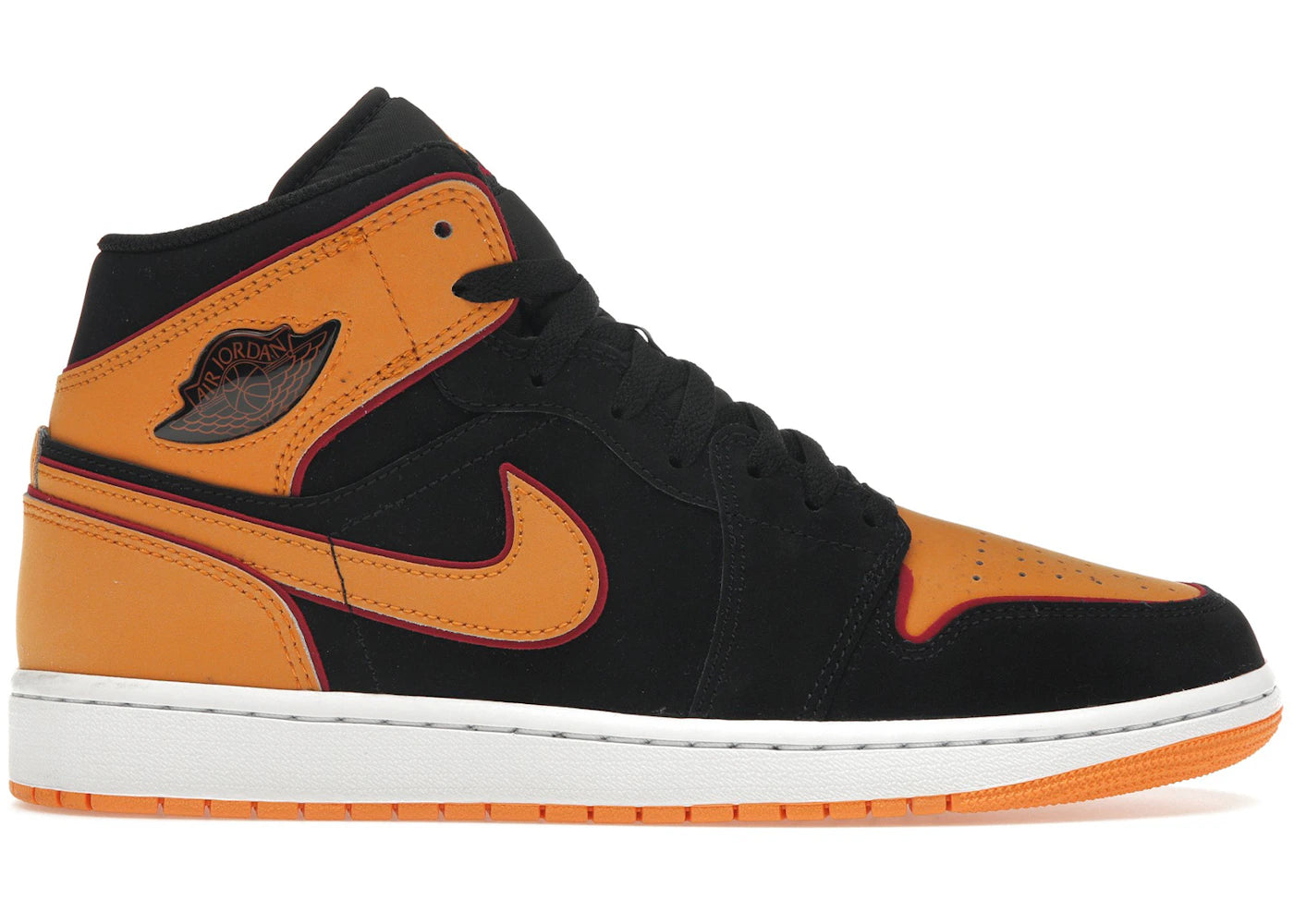 Jordan 1 Mid-Fat Tongue Black Orange