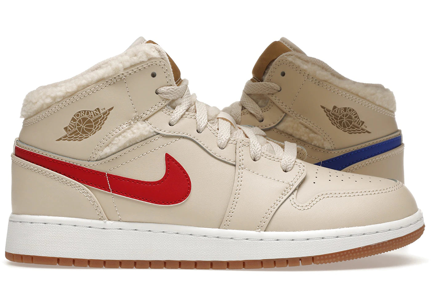 Jordan 1 Mid Utility-Fleece Pearl White (GS)