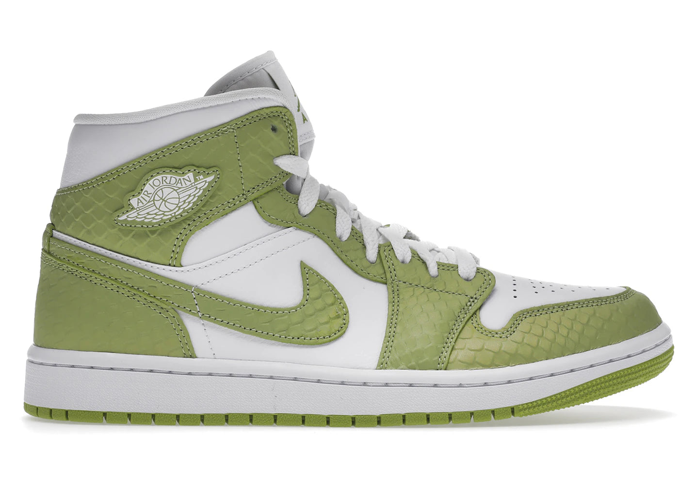 Jordan 1 Mid-Green Python (Women's)