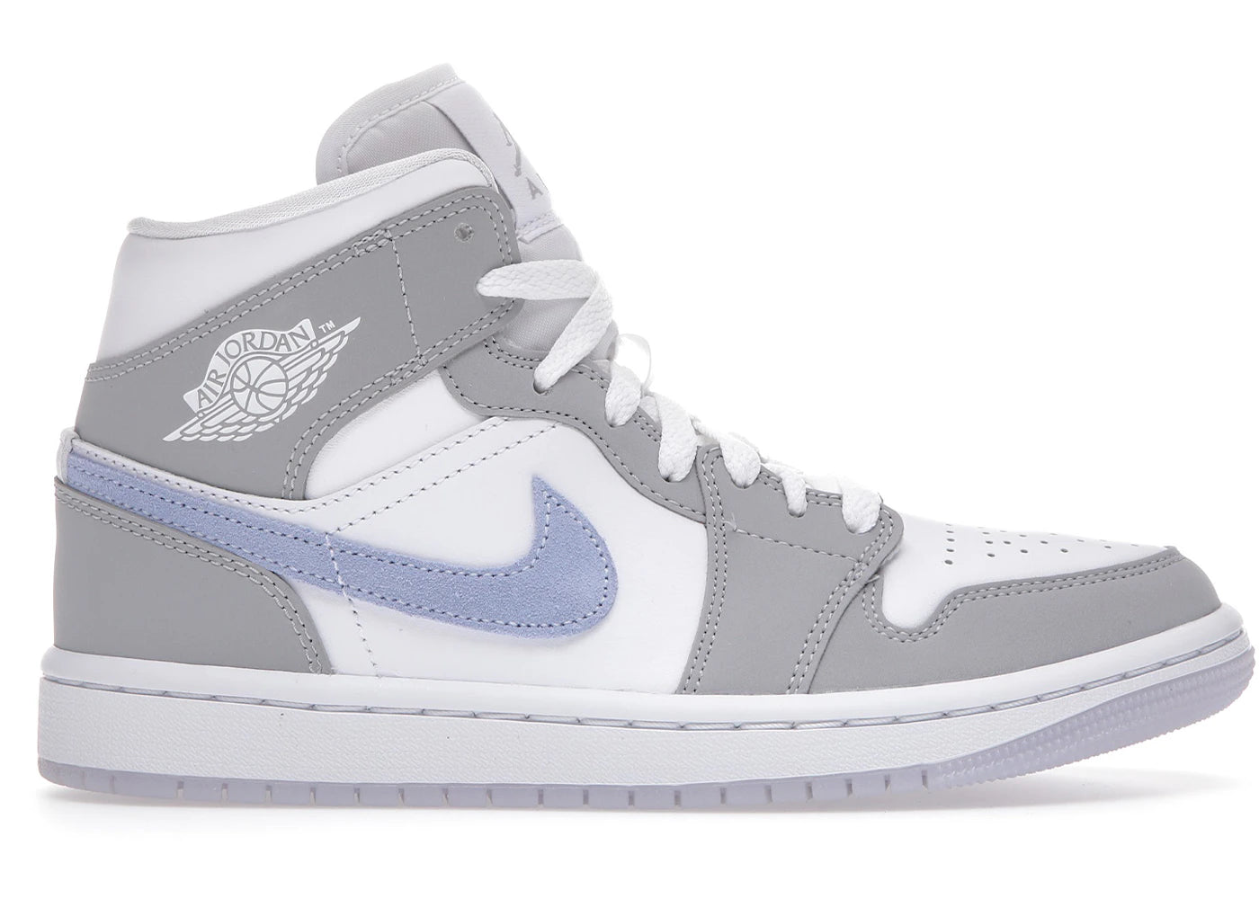 Jordan 1 Mid-Wolf Gray Aluminum (Femme)