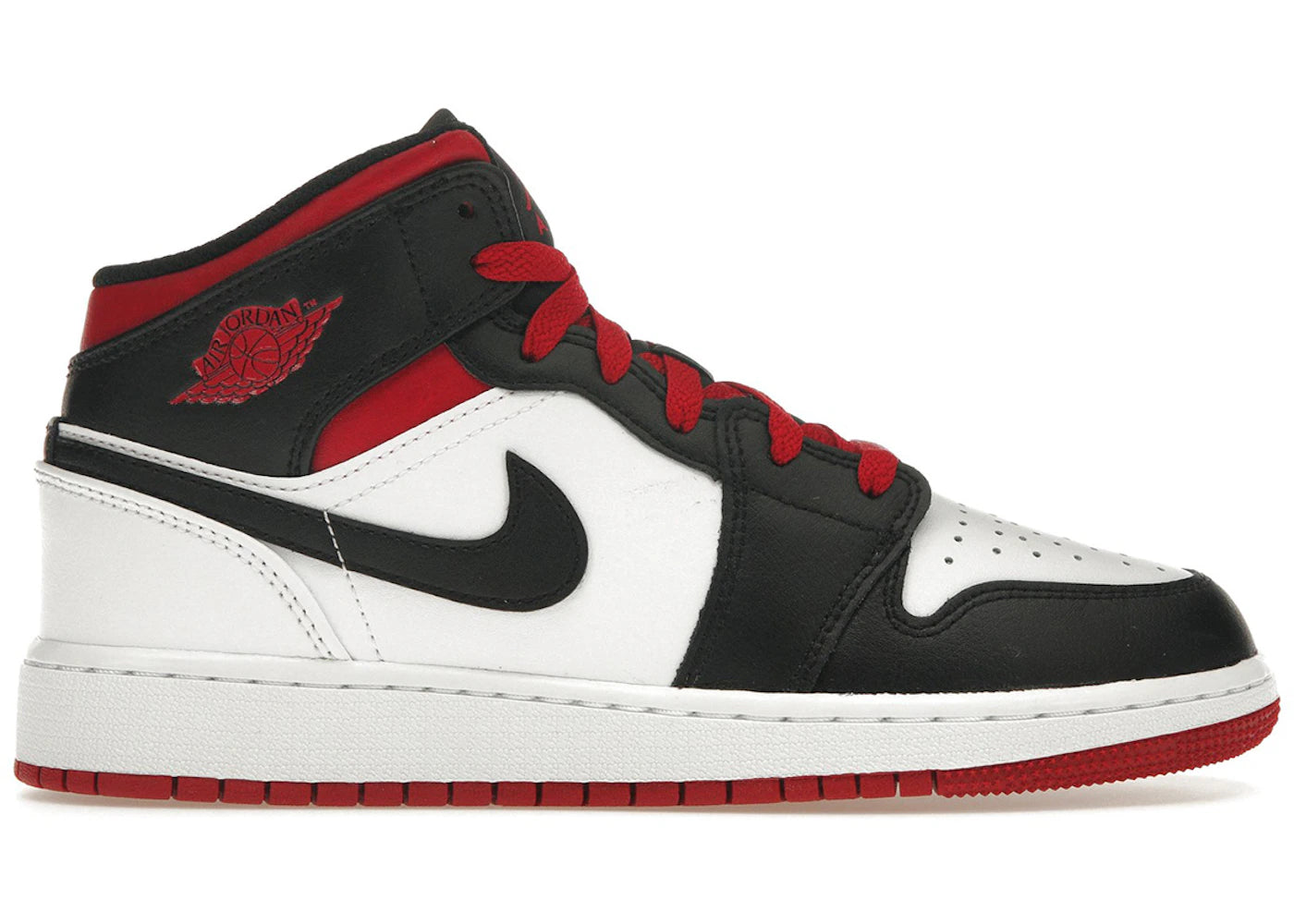 Jordan 1 Mid-Gym Red Black Toe (GS)