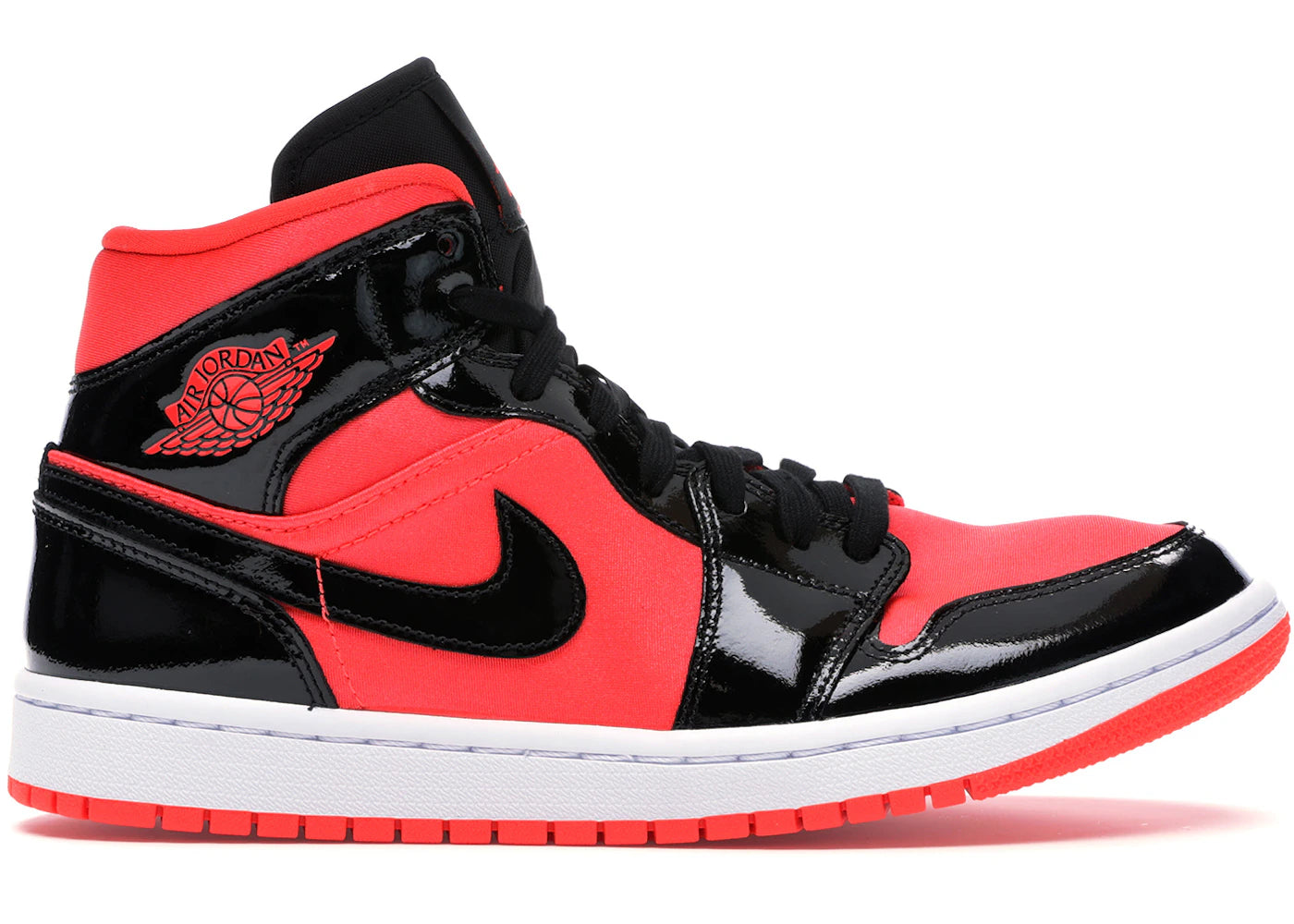 Jordan 1 Mid-Hot Punch Black (Women's)