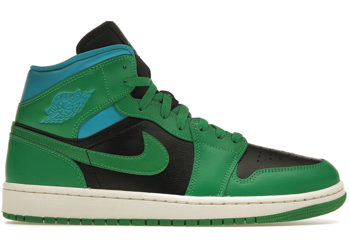 Jordan 1 Mid-Lucky Green Aquatone (Femme)