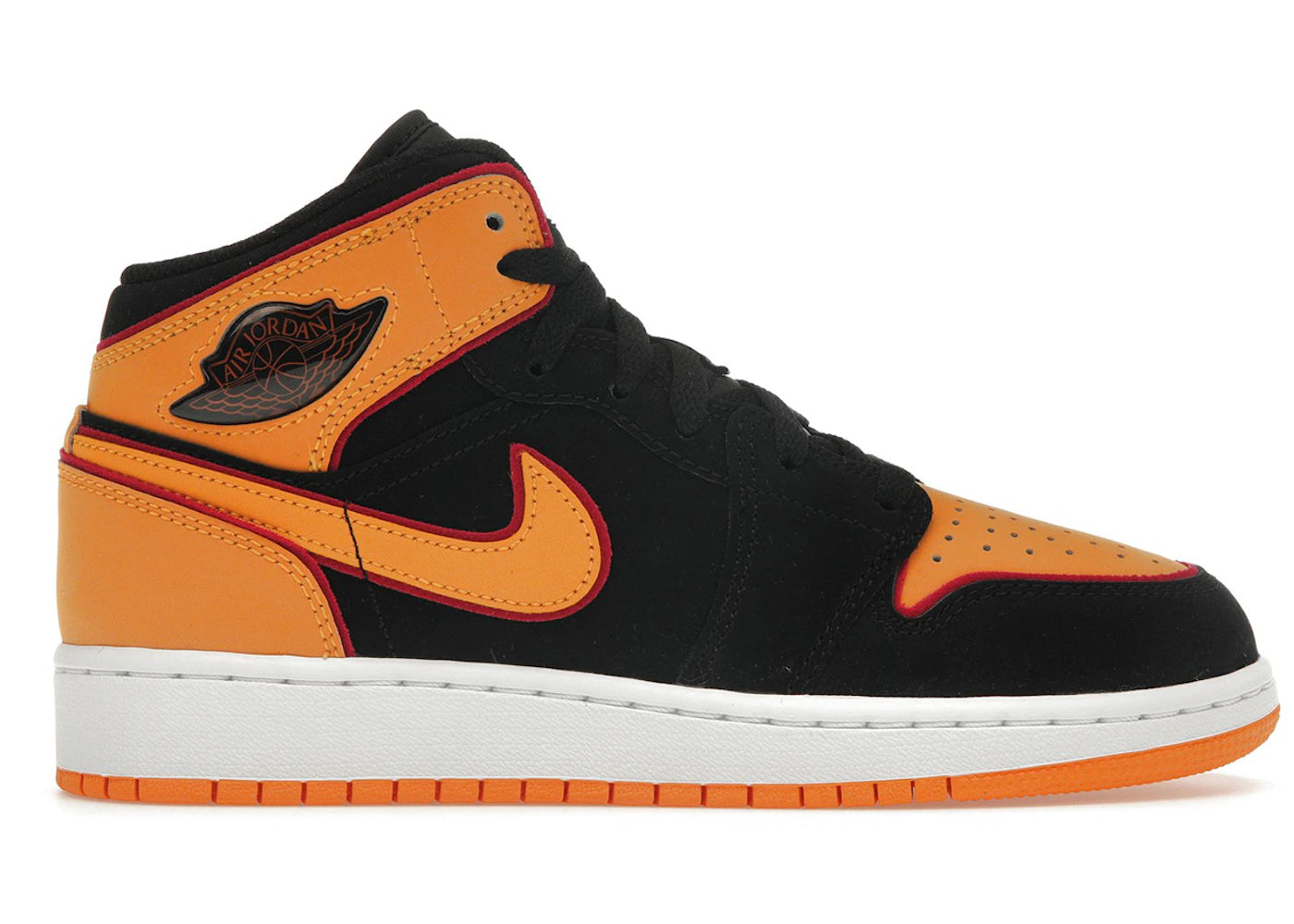 Jordan 1 Mid SE-Black Vivid Orange (GS)