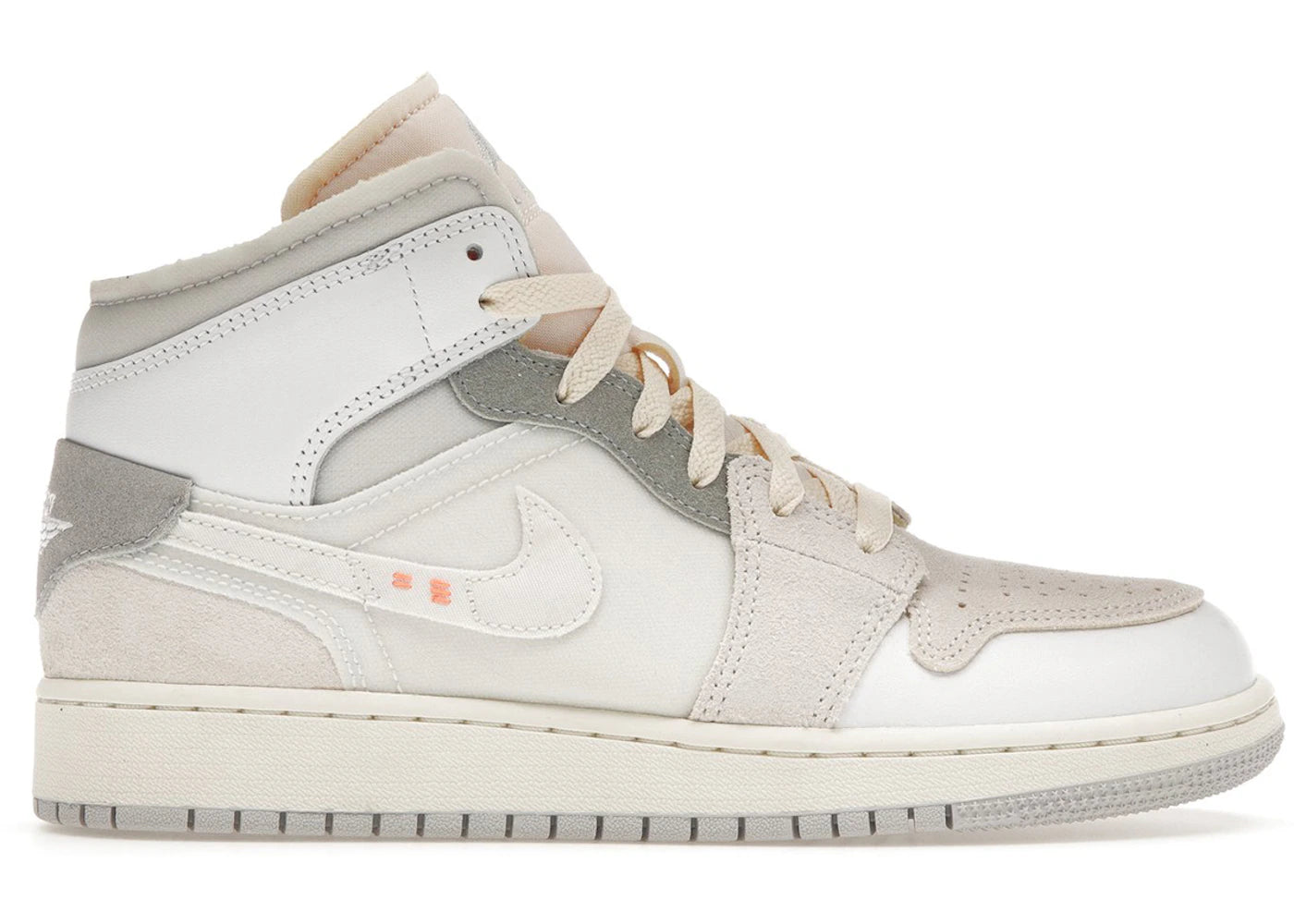 Jordan 1 Mid SE-Craft Inside Out White Grey (GS)
