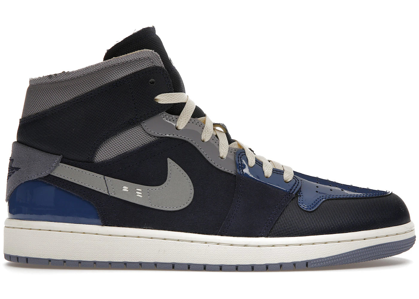Jordan 1 Mid SE Craft - Obsidian Bleu français Ardoise cendrée Blanc