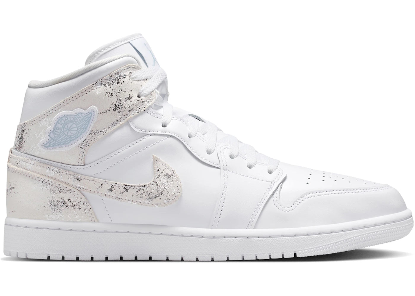 Jordan 1 Mid SE Distressed White Field Silver