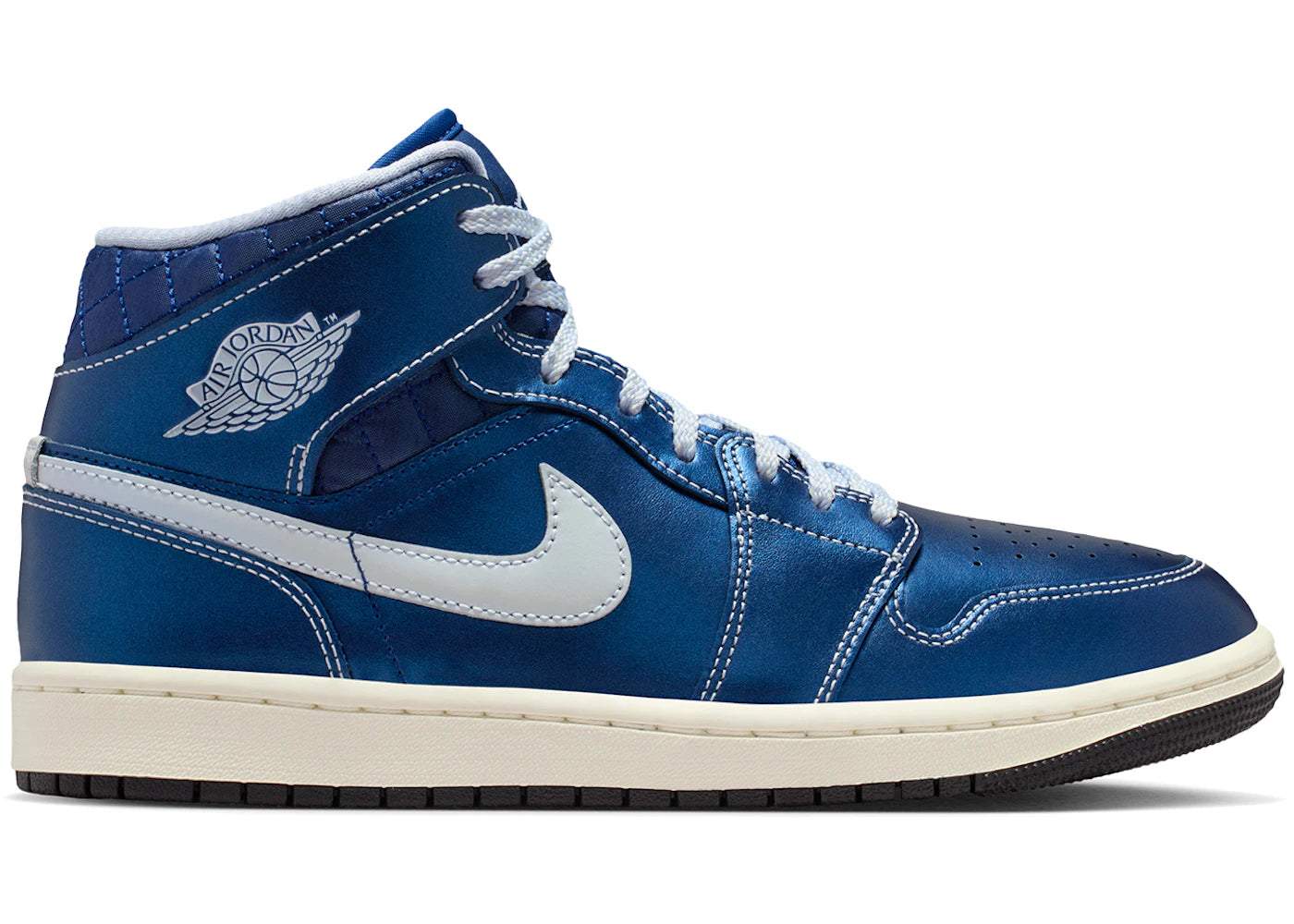 Jordan 1 Mid SE Metallic Blue Quilted