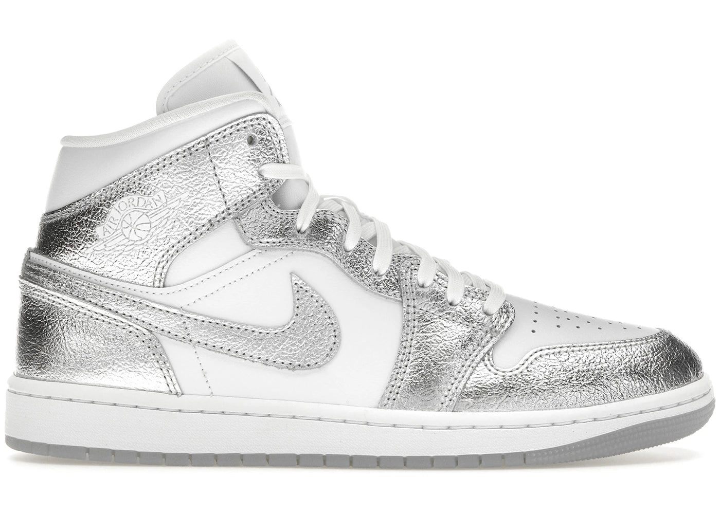 Jordan 1 Mid SE-Metallic Silver (Women's)