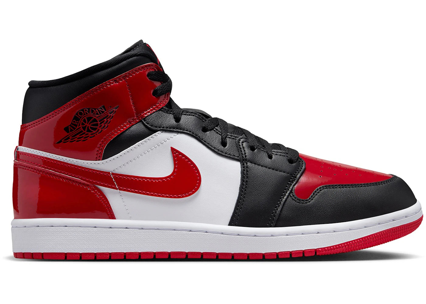 Jordan 1 Mid SE-Patent Bred Toe