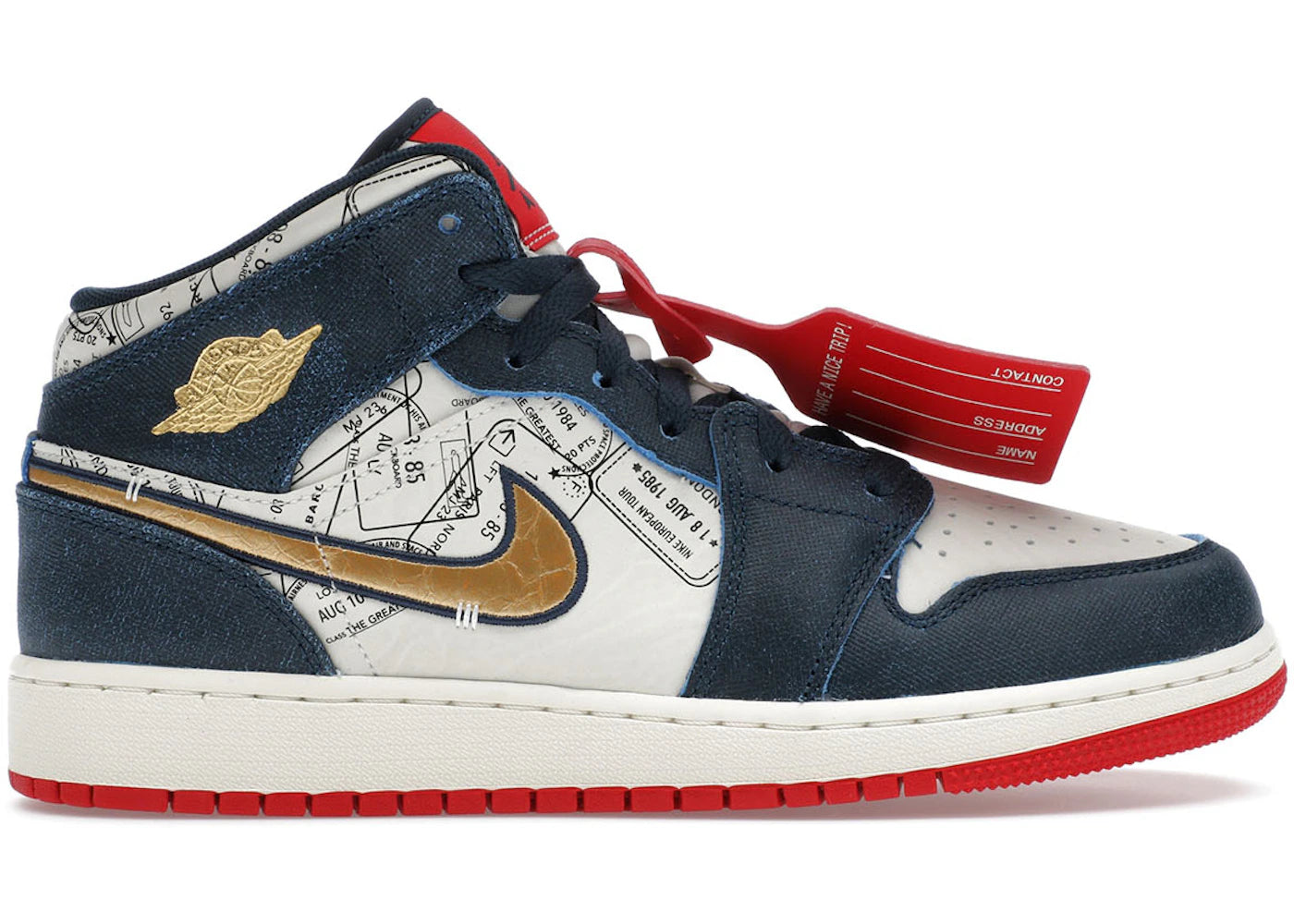 Jordan 1 Mid SE-Take Flight Gold Swoosh (GS)