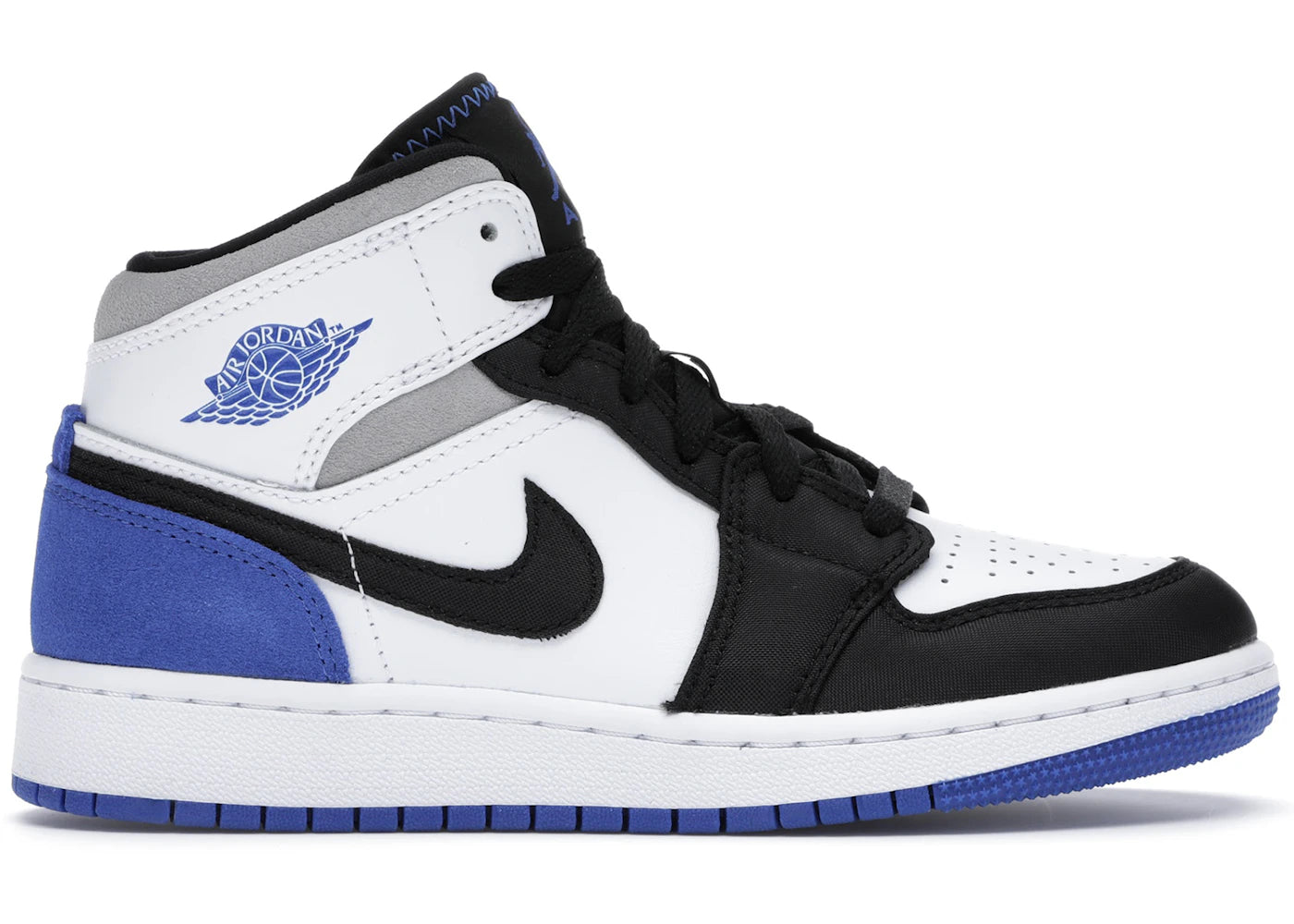 Jordan 1 Mid SE-White Black Royal (GS)