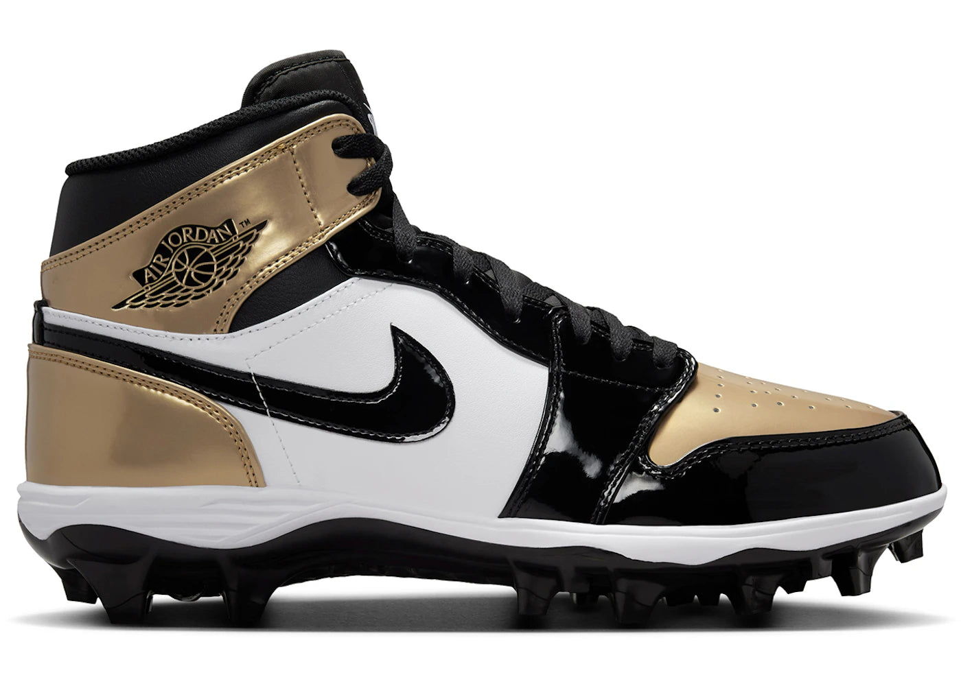 Jordan 1 Mid TD Cleat-Gold Toe