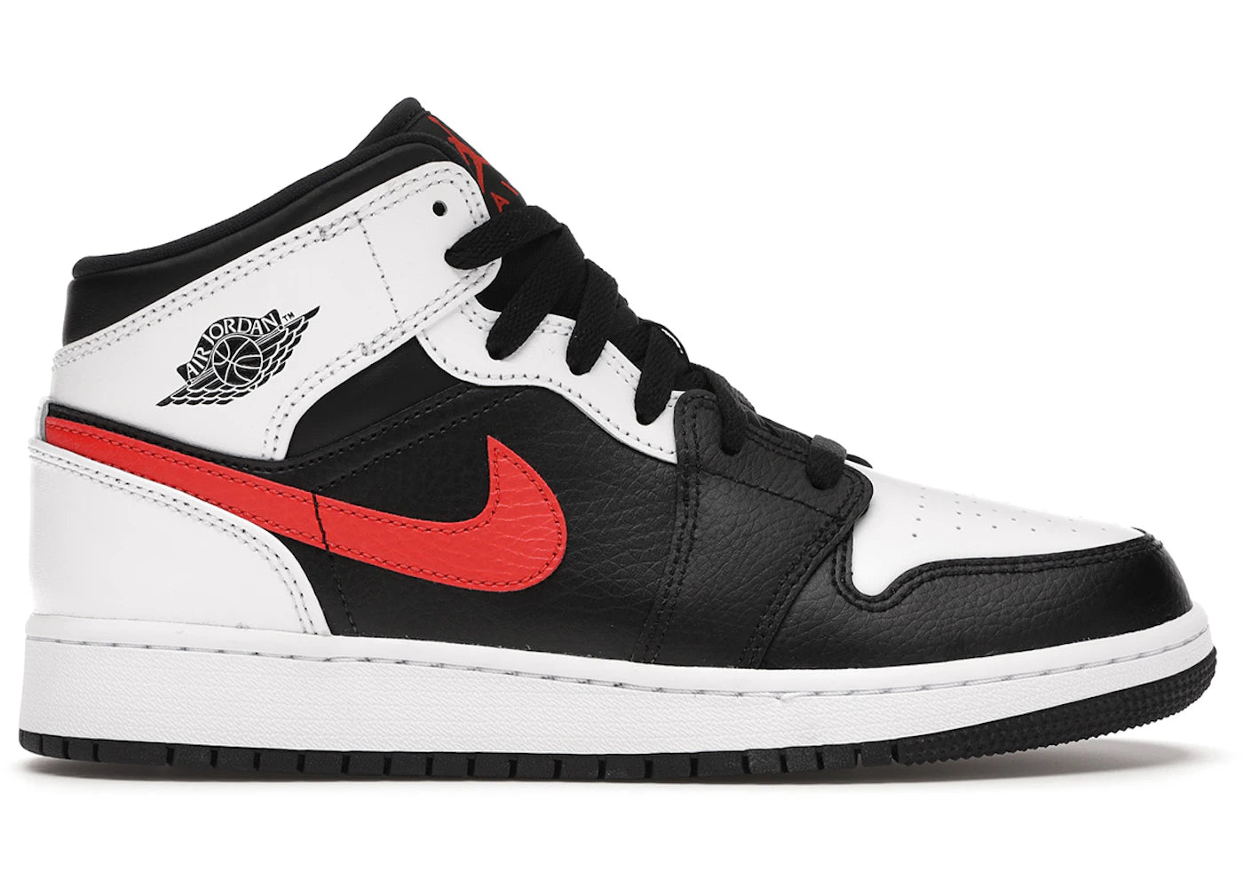 Jordan 1 Mid-White Black Chile Red (GS)