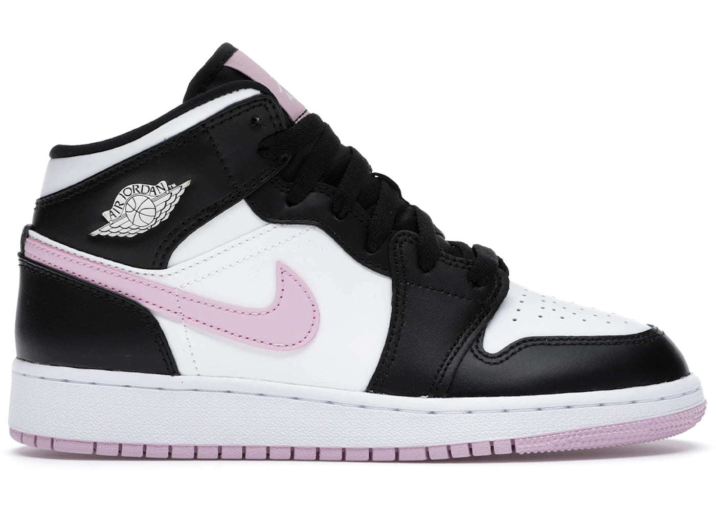 Jordan 1 Mid-White Black Light Arctic Pink (GS)