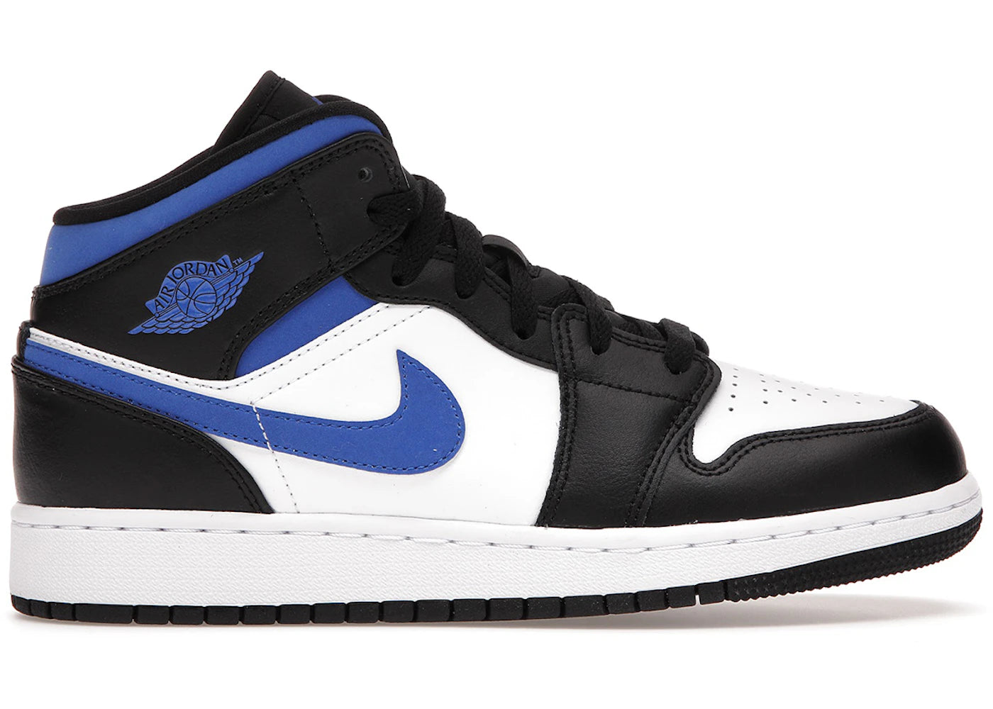 Jordan 1 Mid-White Black Racer Blue (GS)