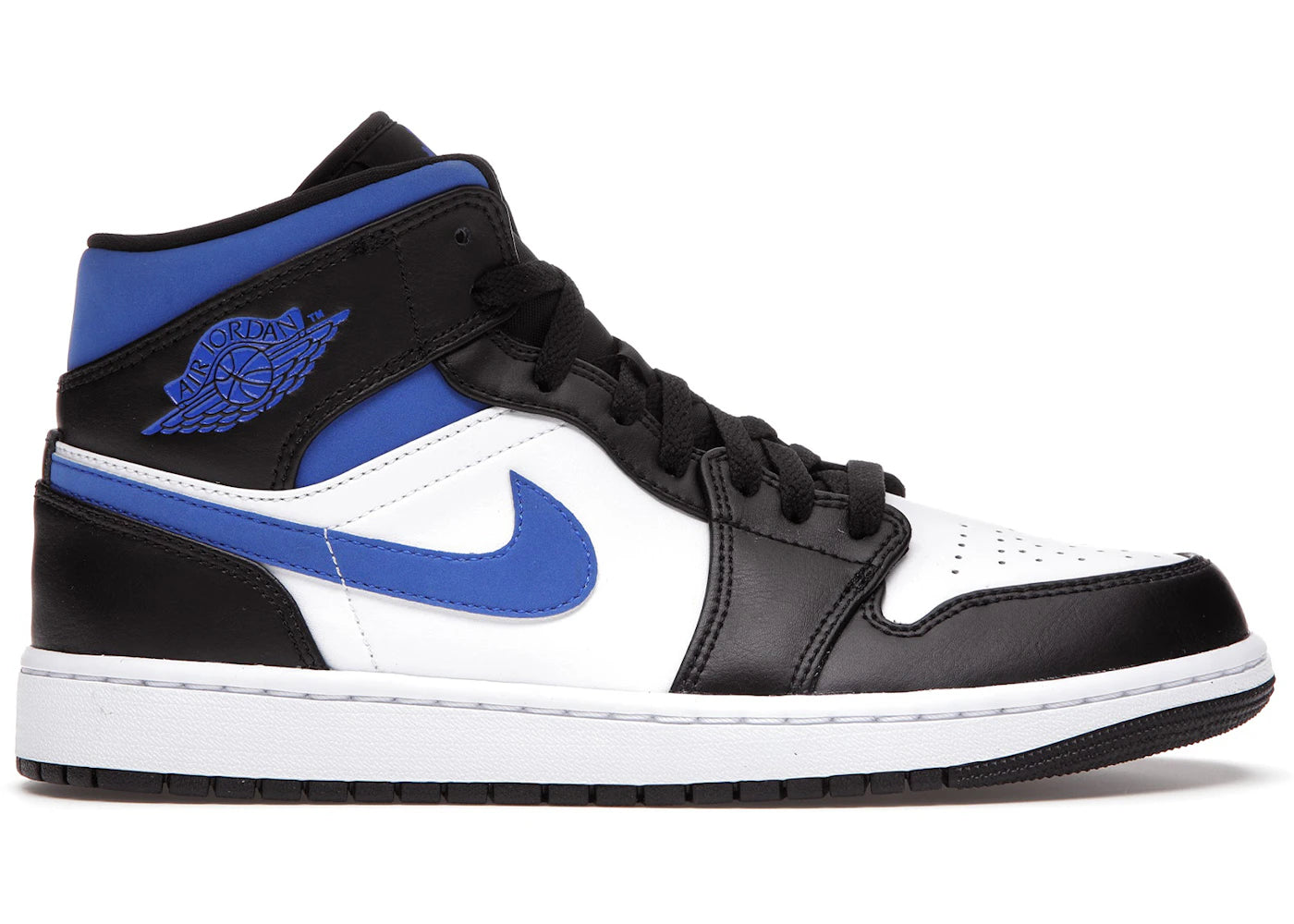 Jordan 1 Mid-White Black Racer Blue