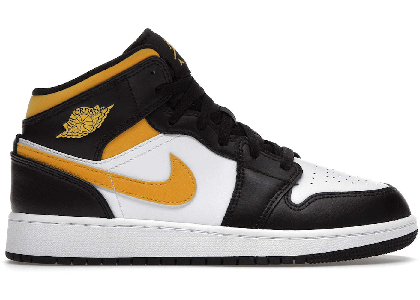 Jordan 1 Mid-White Pollen Black (GS)