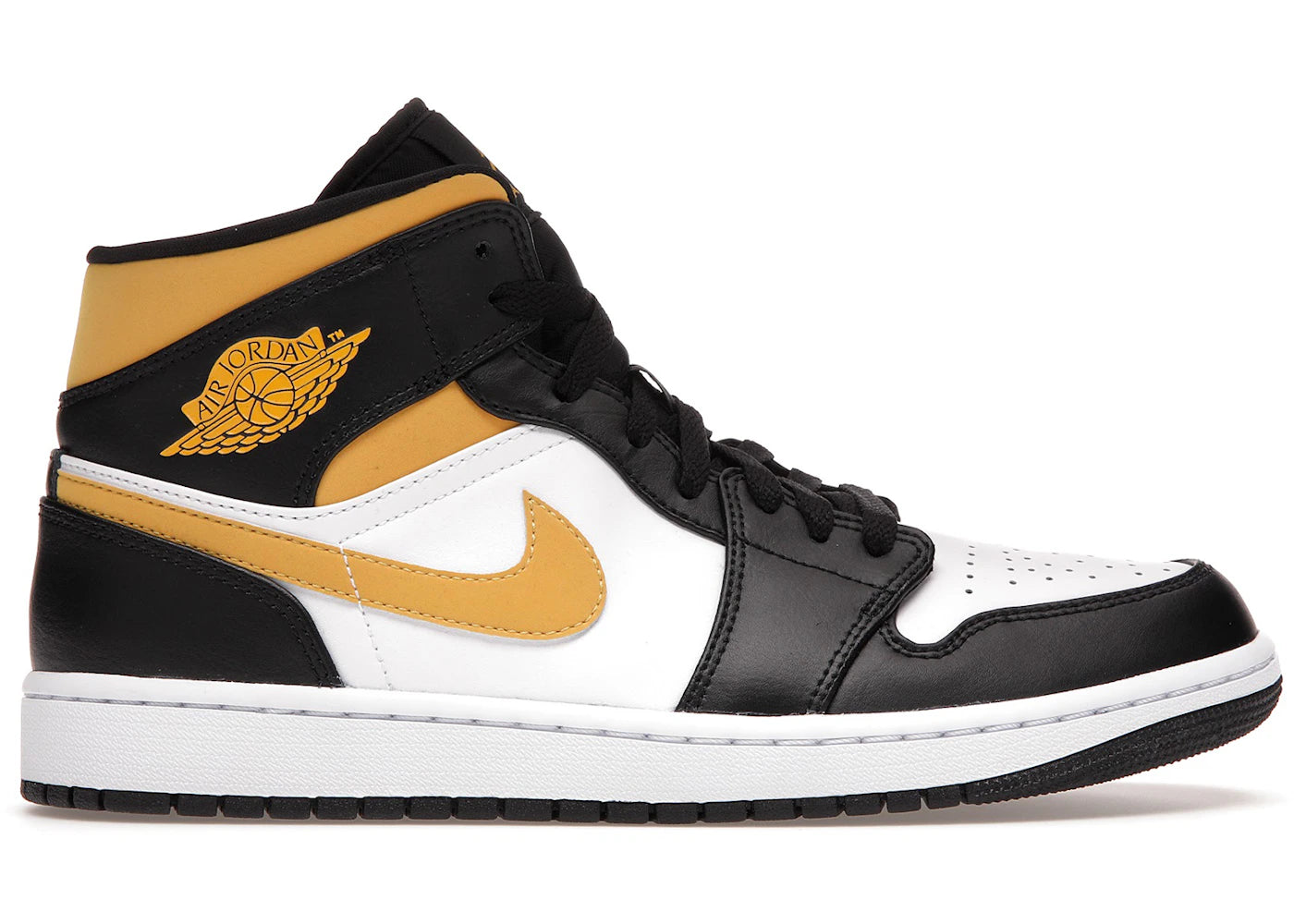 Jordan 1 Mid-White Pollen Black