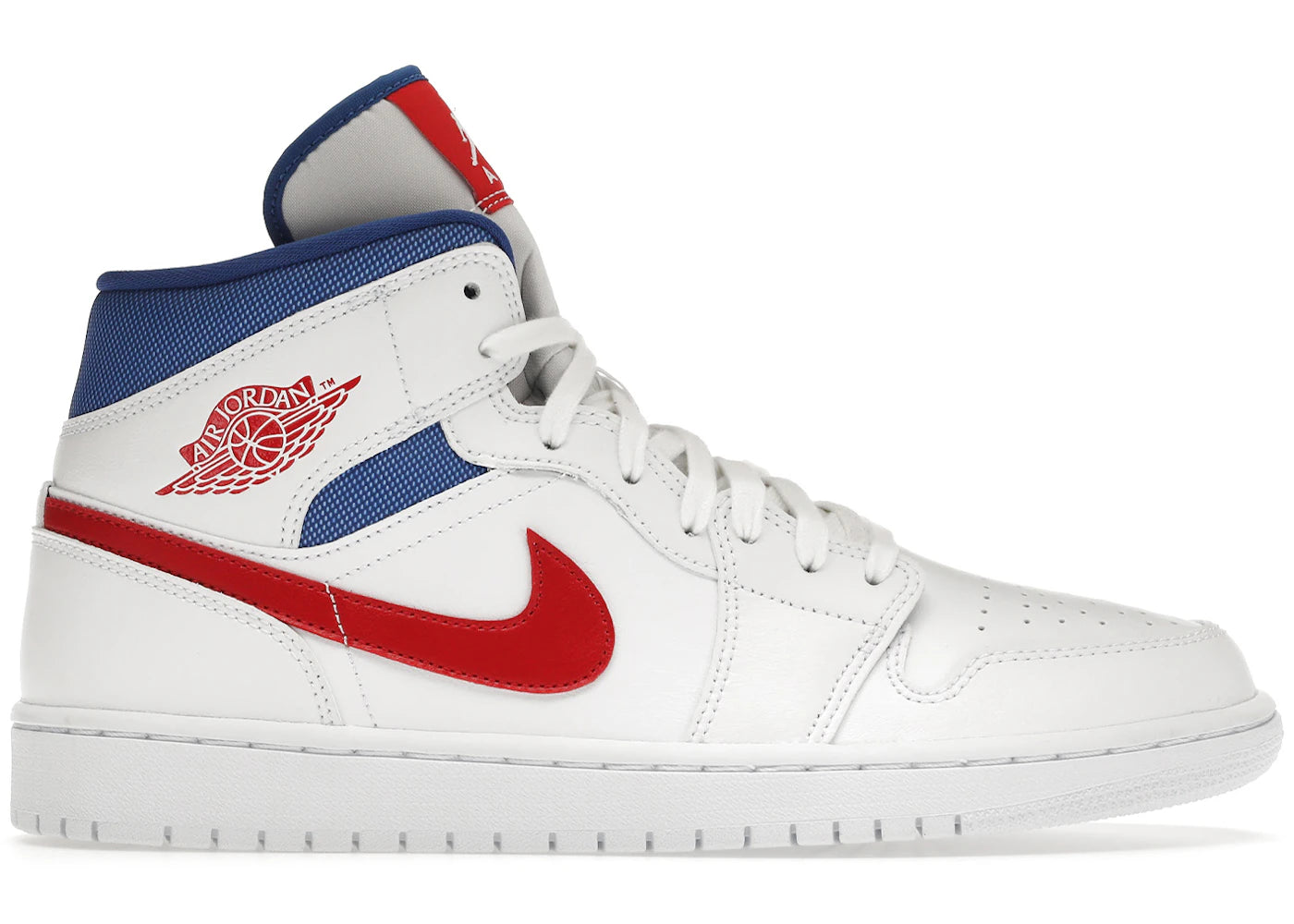 Jordan 1 Mid-White Red Royal (Women's)