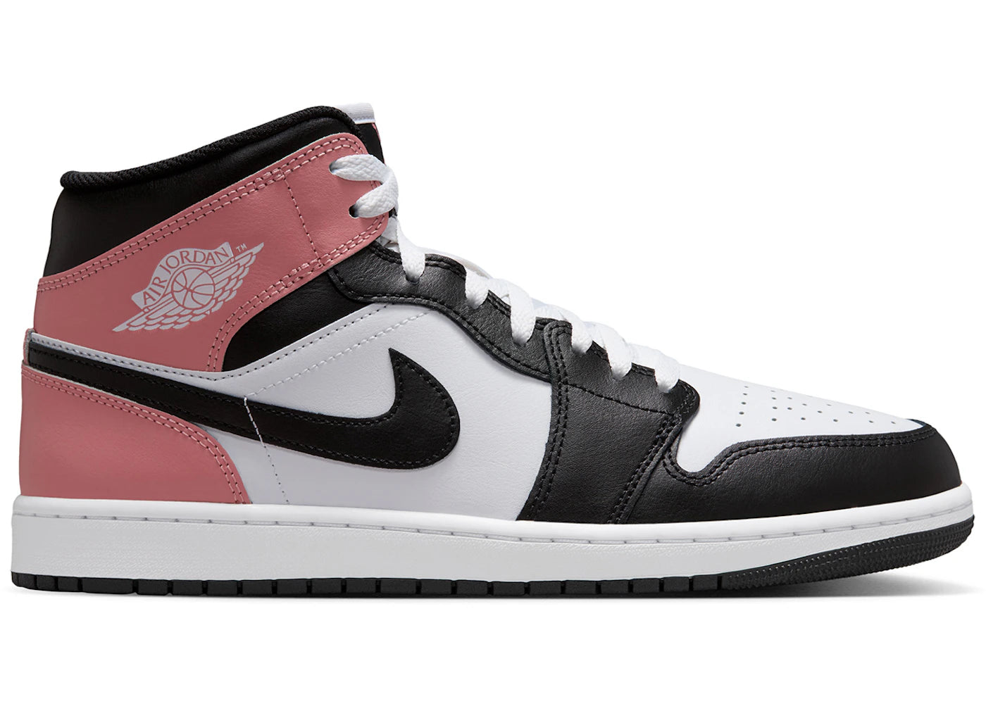 Jordan 1 Mid Blanc Rouille Rose Noir