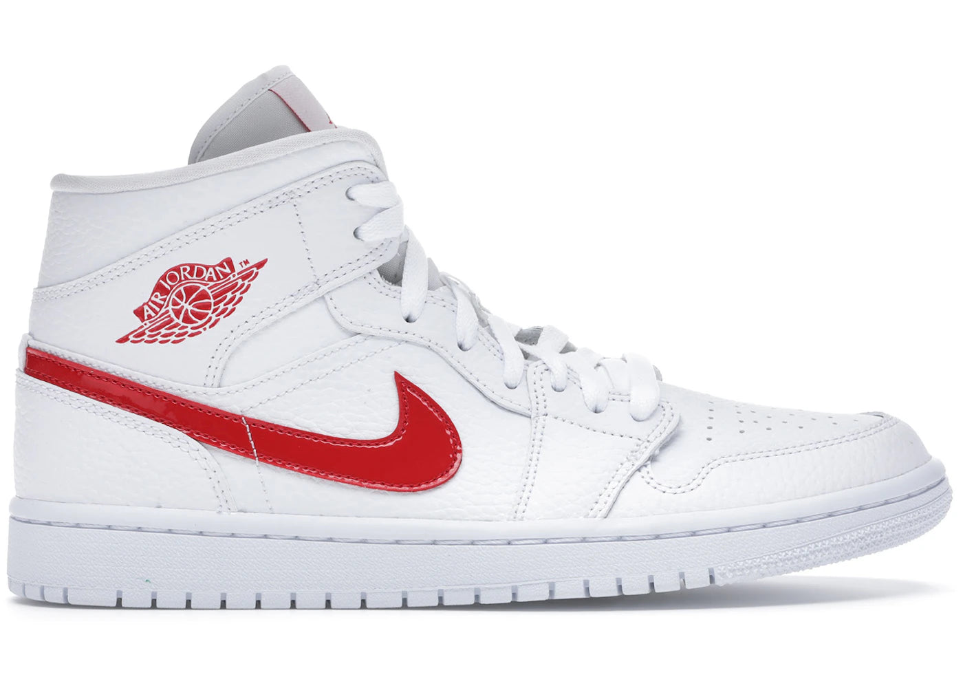 Jordan 1 Mid-White University Red (Women's)