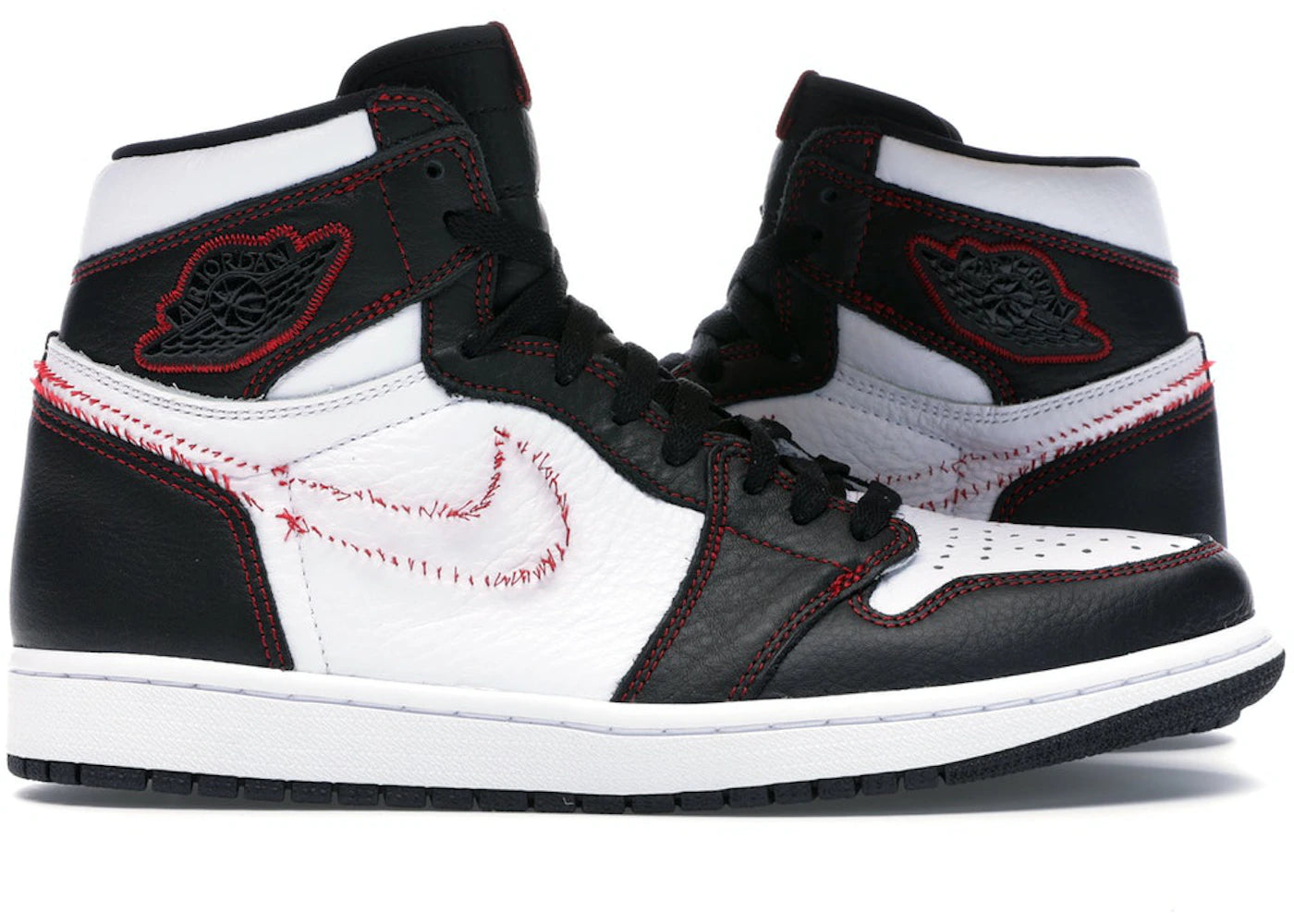 Jordan 1 Retro High-Defiant Blanc Noir Rouge Gym