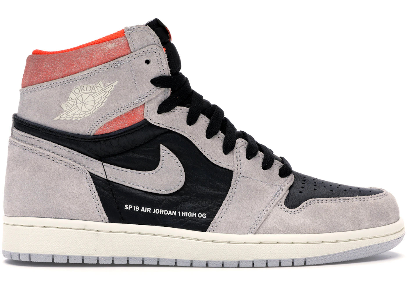 Jordan 1 Retro High-Neutral Grey Hyper Crimson
