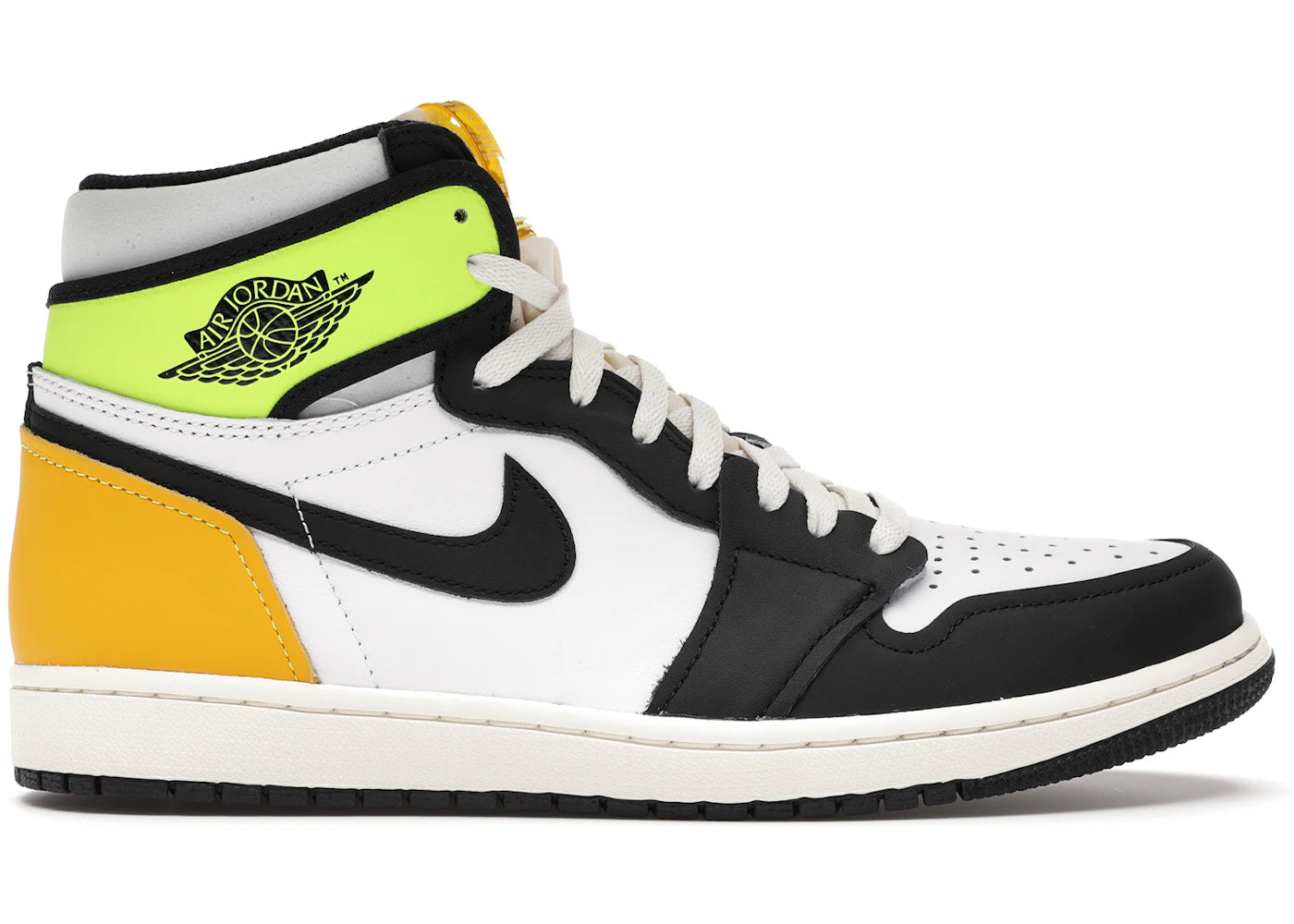 Jordan 1 Retro High-White Black Volt University Gold