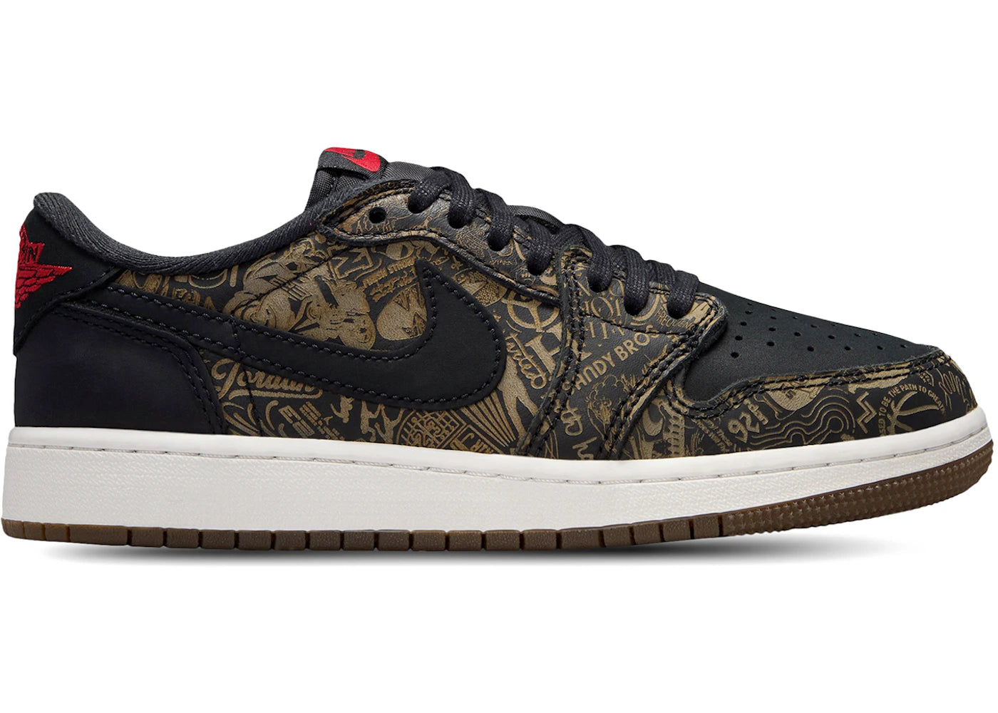 Jordan 1 Retro Low OG Laser Black University Red - main view