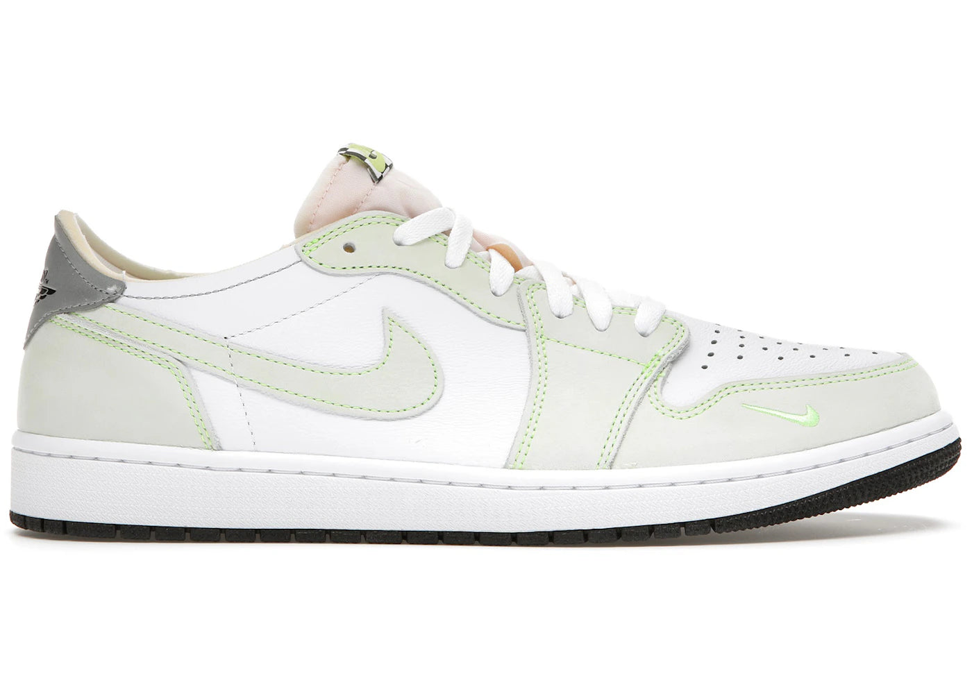 Jordan 1 Retro Low-White Ghost Green Black