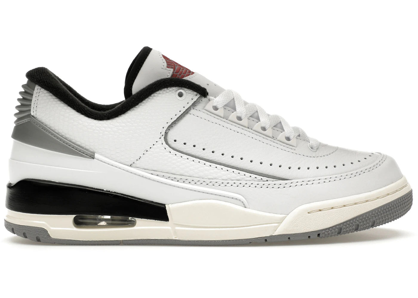 Jordan 2/3-White Black Metallic Silver
