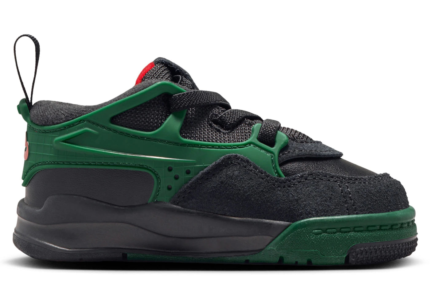 Jordan 4 RM-Black Gorge Green Varsity Red (TD)